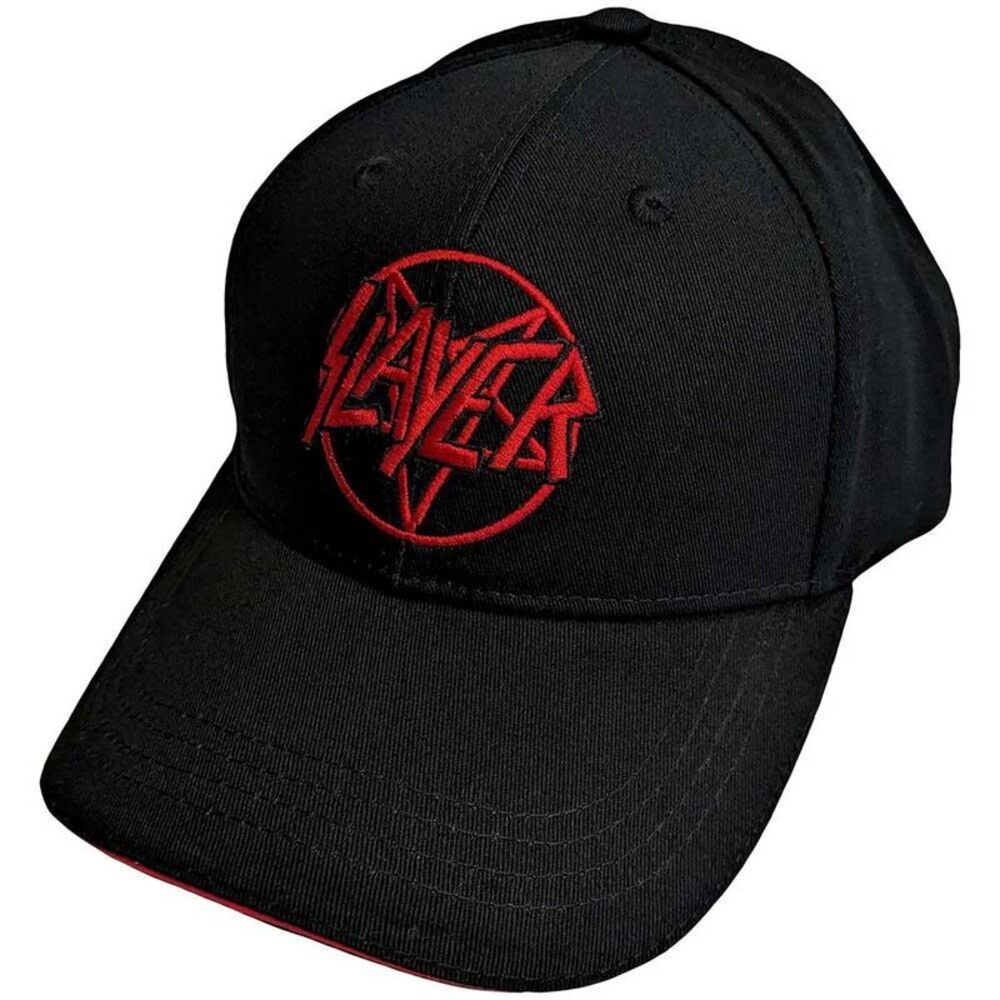 Slayer Pentagram Logo Baseball Cap / Black/Red